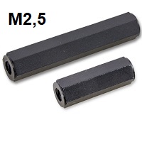 Plastic Hexagonal Spacers M2,5 with 2x External Thread