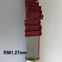 Flachkabel RM 1,27mm mit Steckern Micro-Match